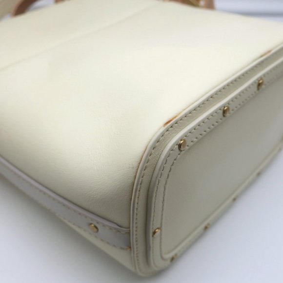 CHLOE ROY BUCKET BAG CREAM LEATHER SMALL CROSSBODY SHOULDER BAG - Picture 9 of 13